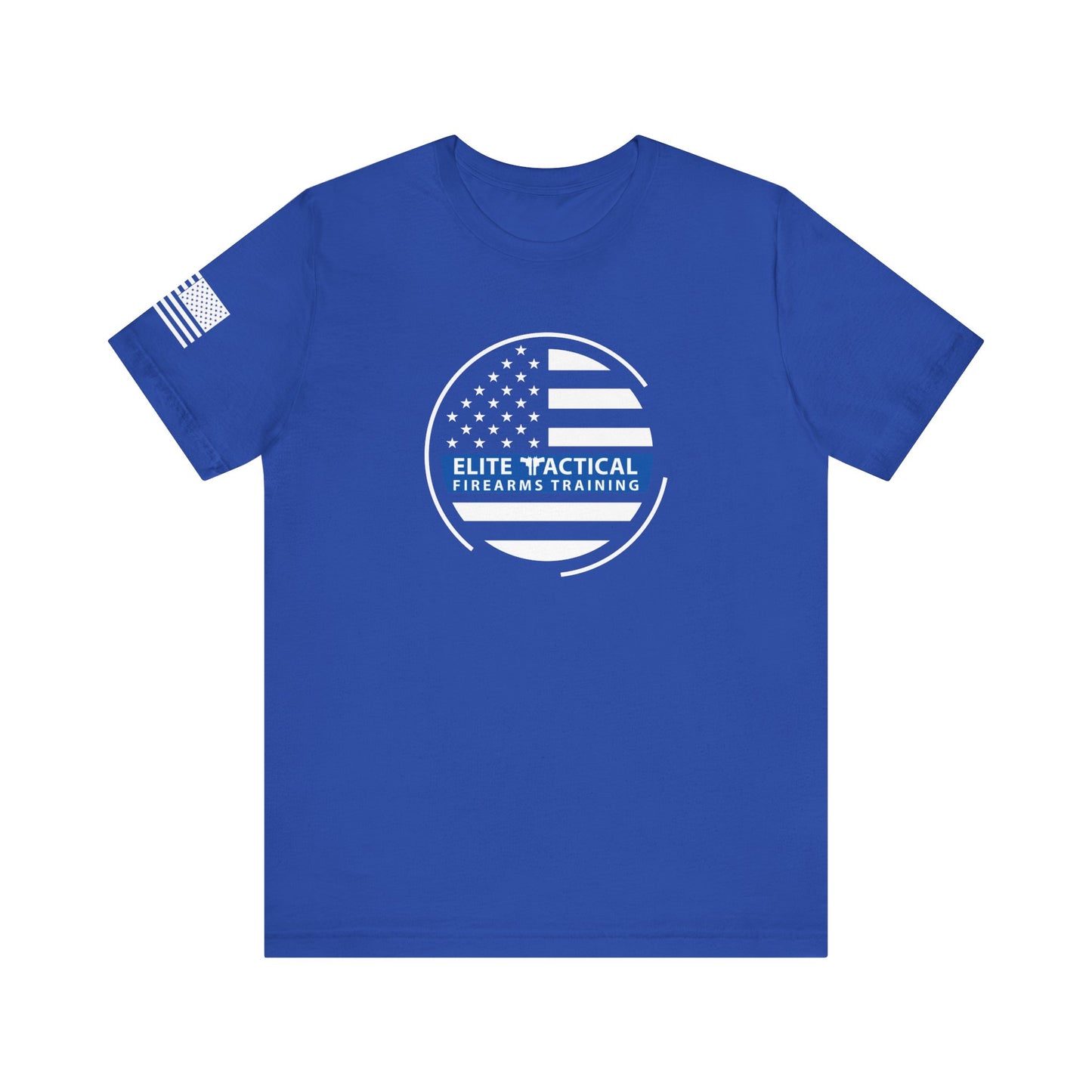 Elite Tactical T-Shirt – Thin Blue Line Flag Emblem