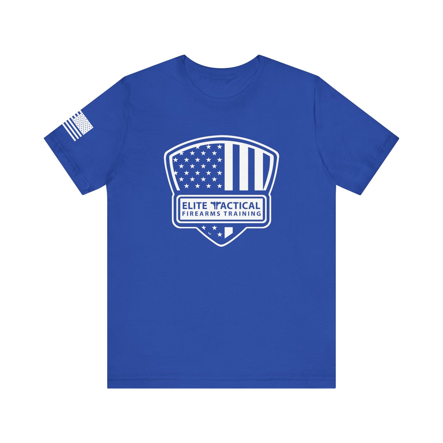 Elite Tactical T-Shirt – American Flag Shield Design