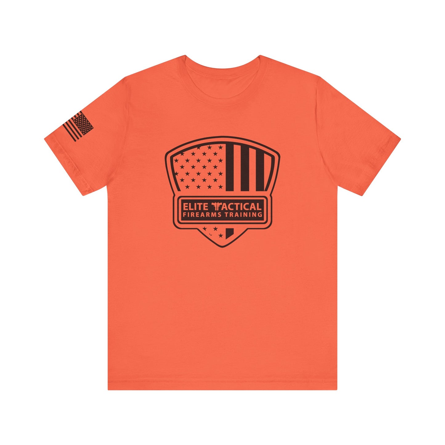 Elite Tactical T-Shirt – American Flag Shield Design
