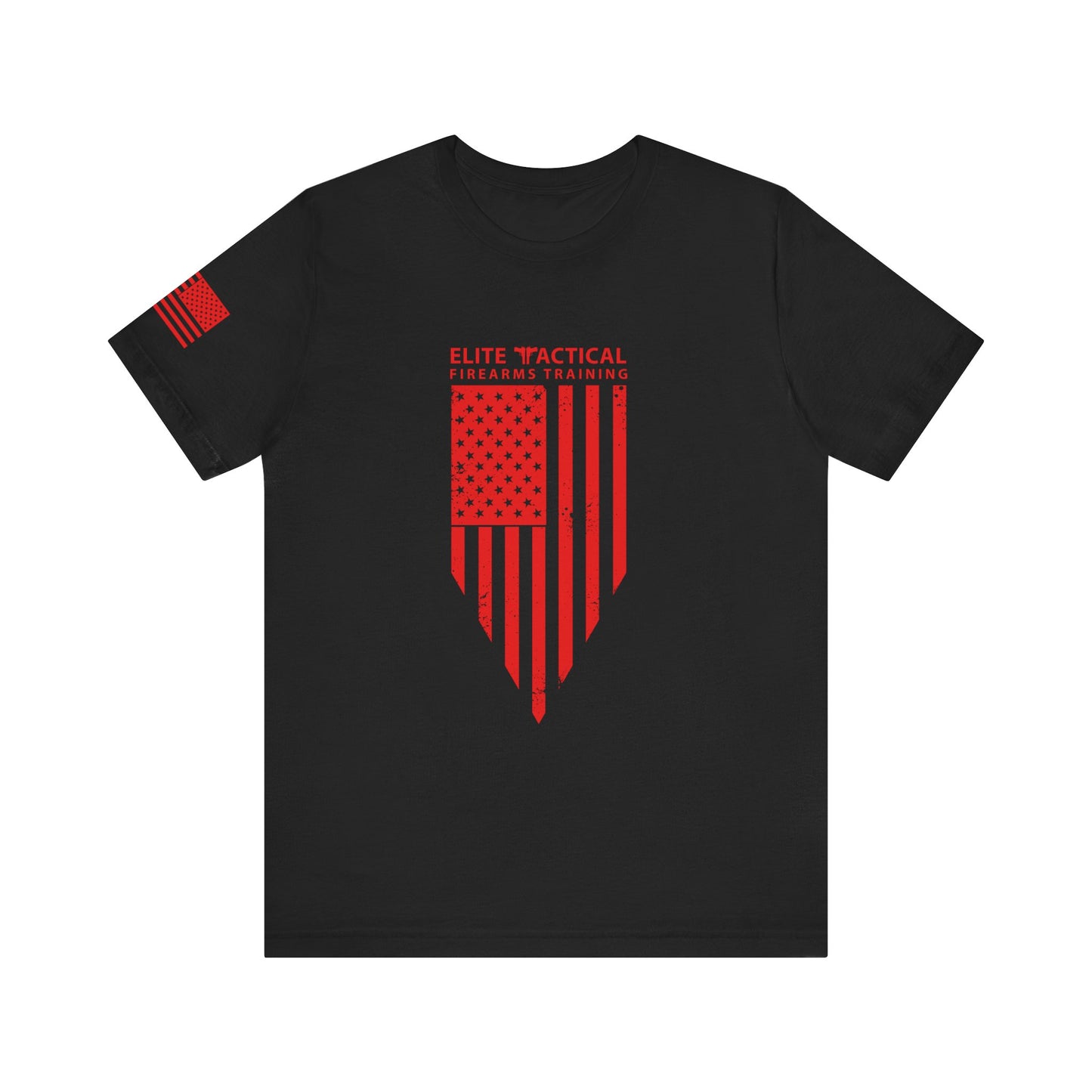 Elite Tactical T-Shirt – Weathered Flag Shield