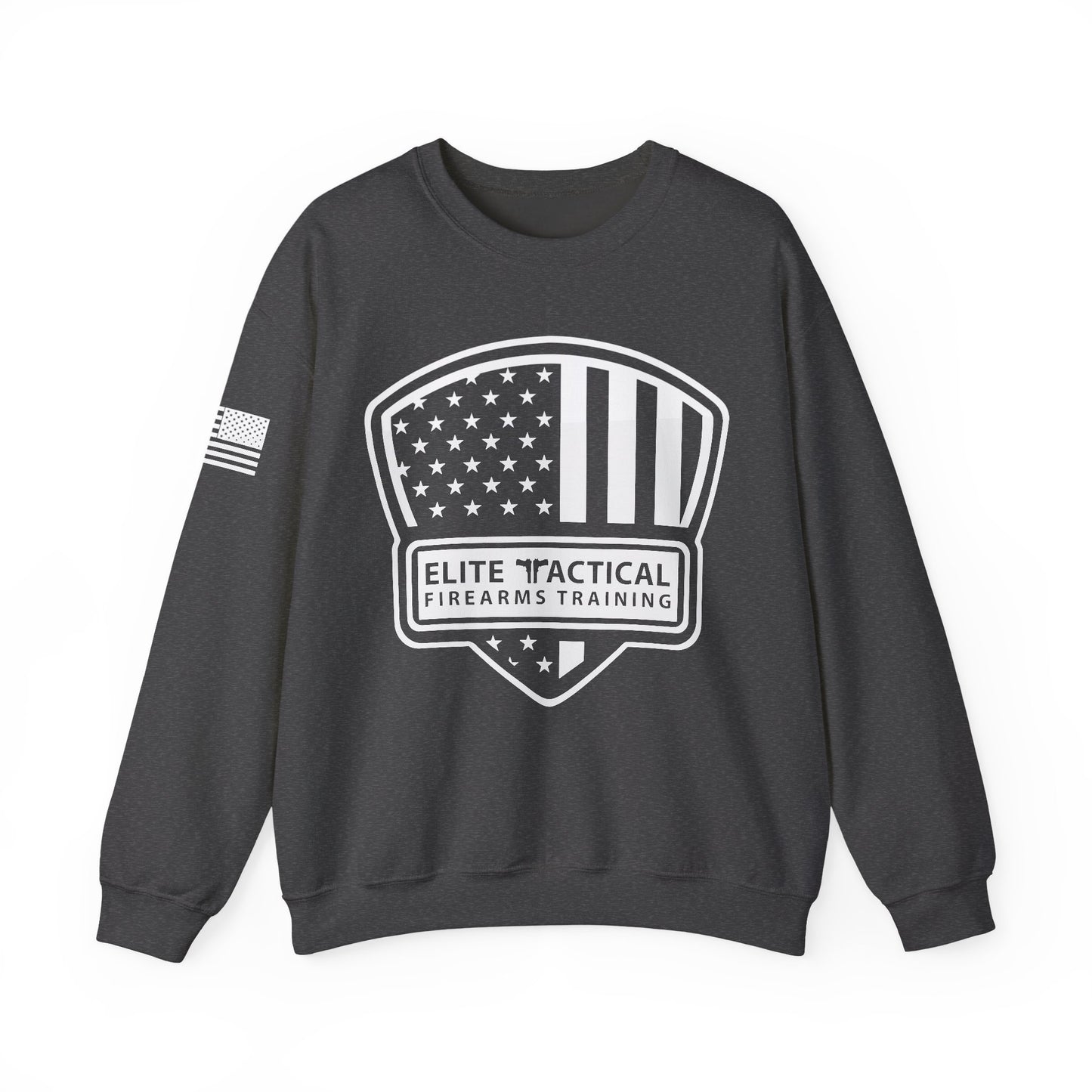 Elite Tactical Sweatshirt - American Flag Shield Design
