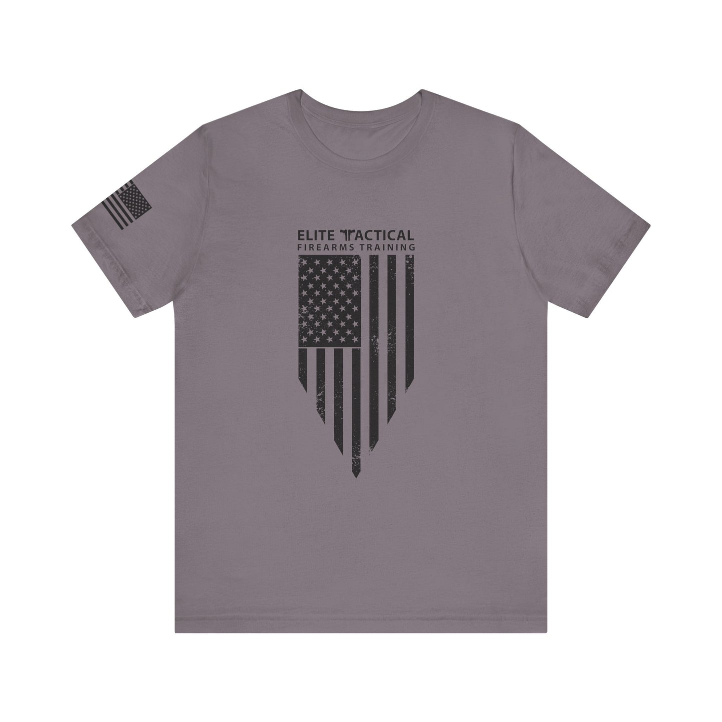 Elite Tactical T-Shirt – Weathered Flag Shield