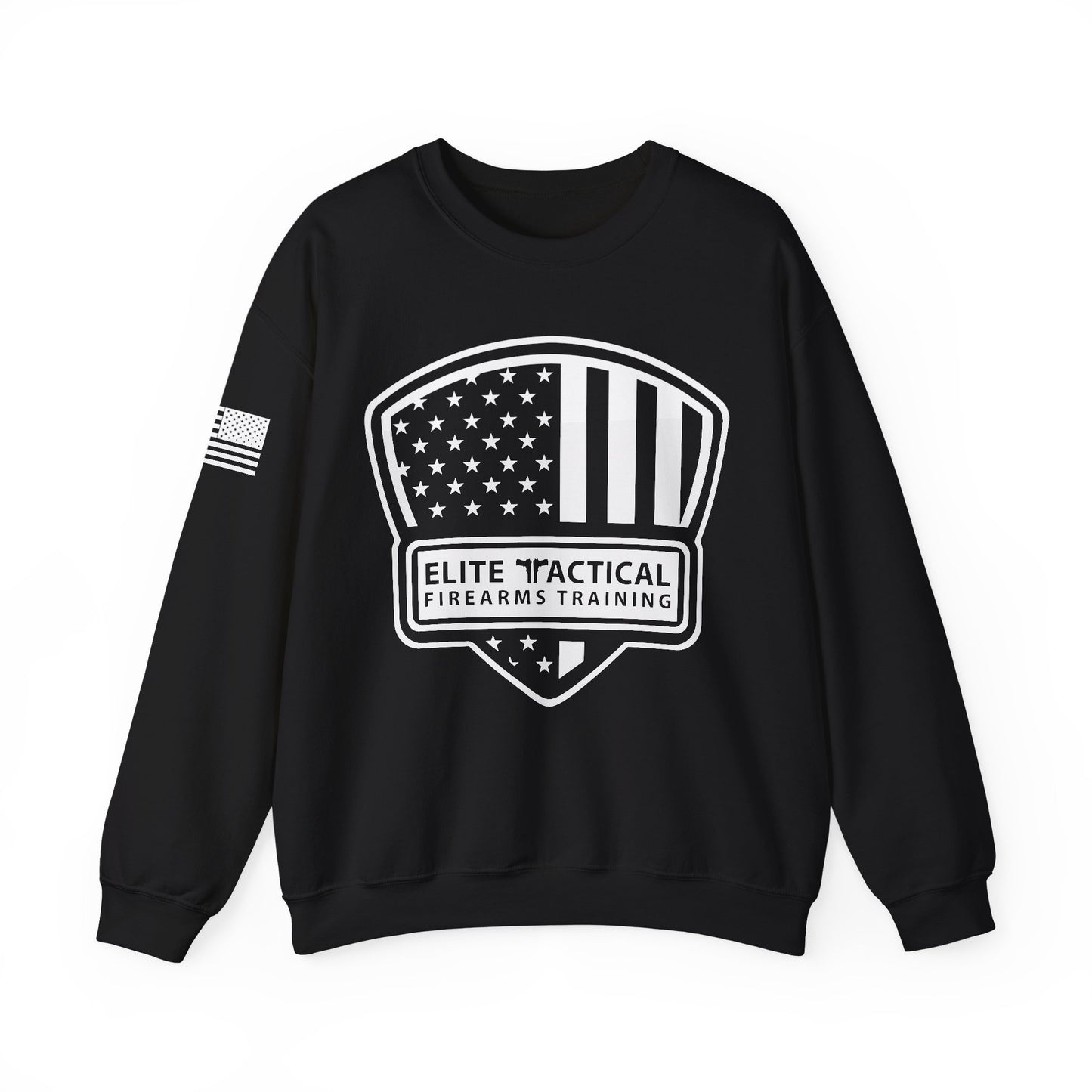 Elite Tactical Sweatshirt - American Flag Shield Design