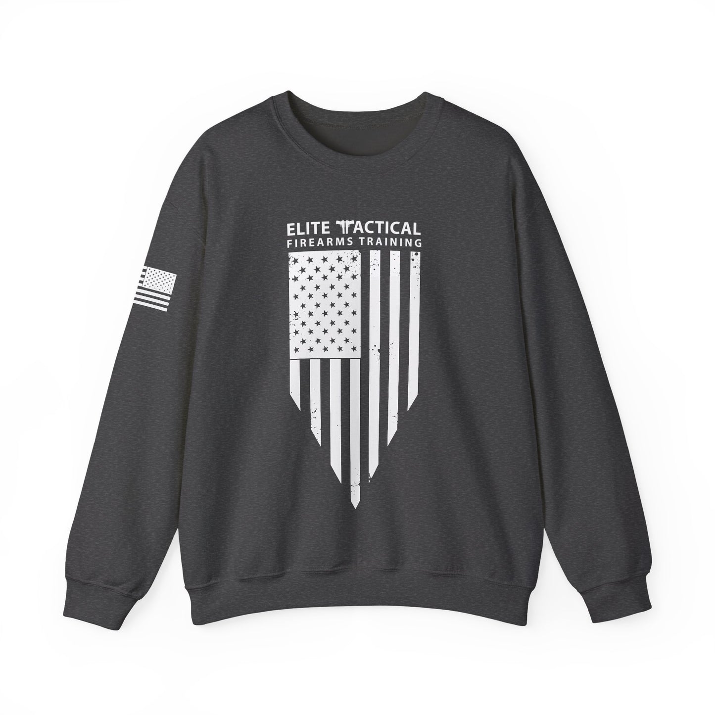 Elite Tactical Sweatshirt - Weathered Flag Shield