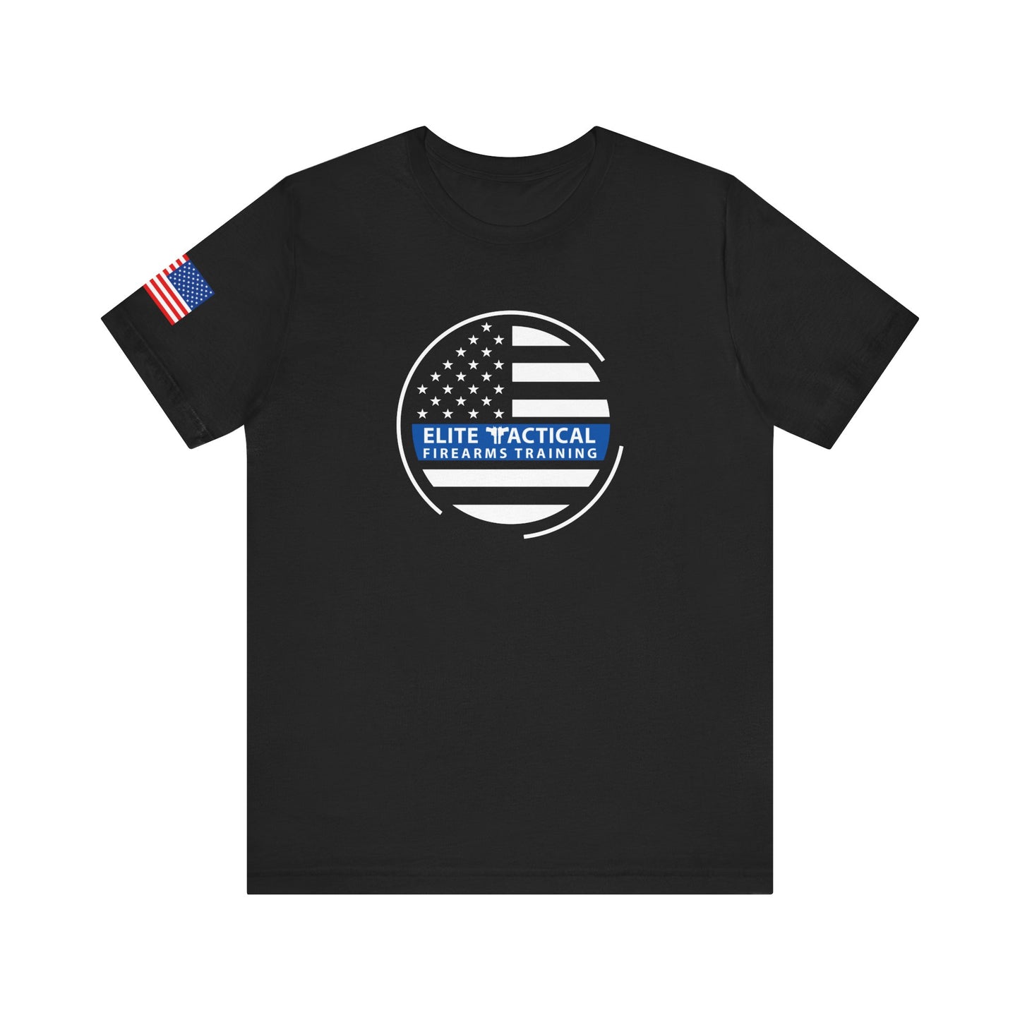 Elite Tactical T-Shirt – Thin Blue Line Flag Emblem
