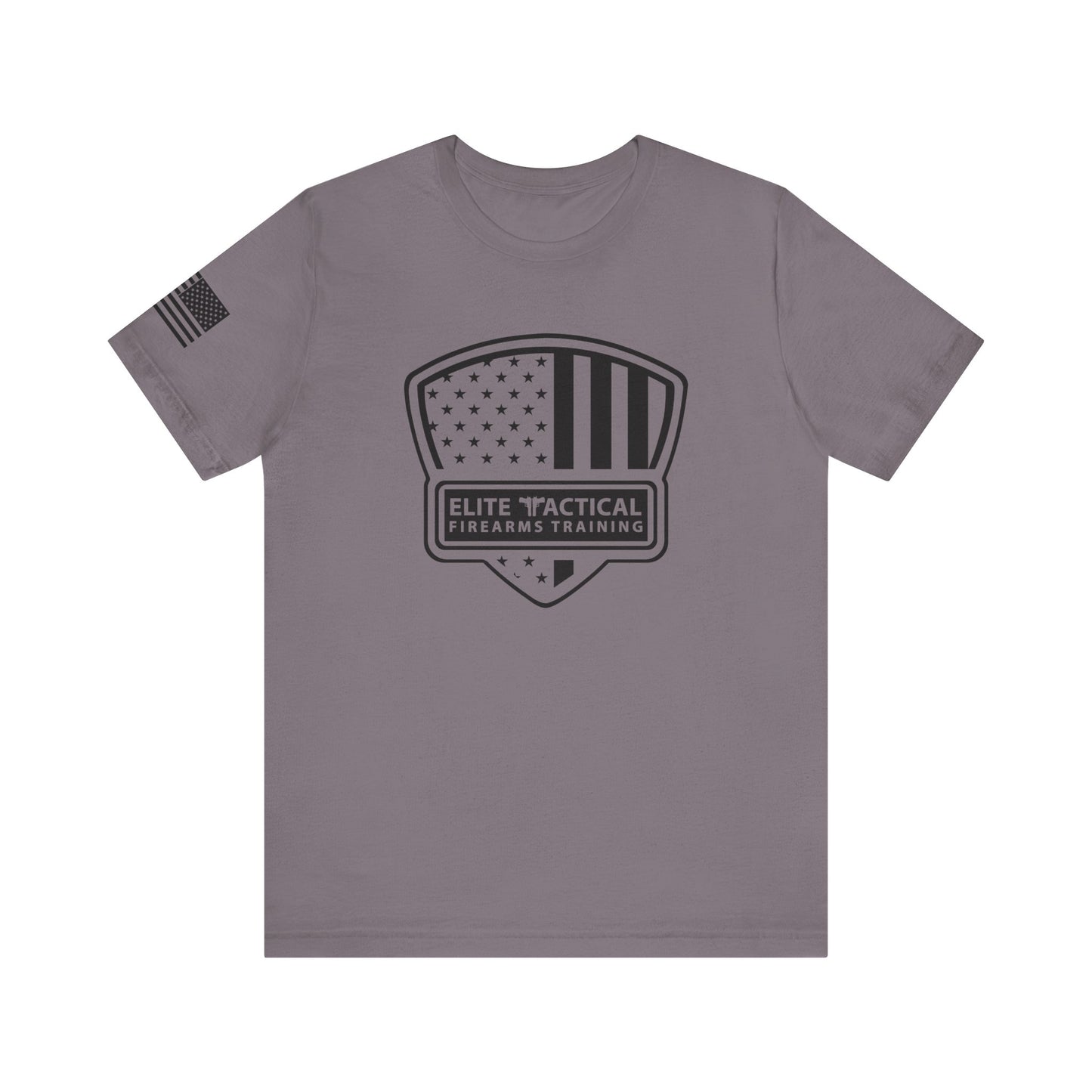 Elite Tactical T-Shirt – American Flag Shield Design