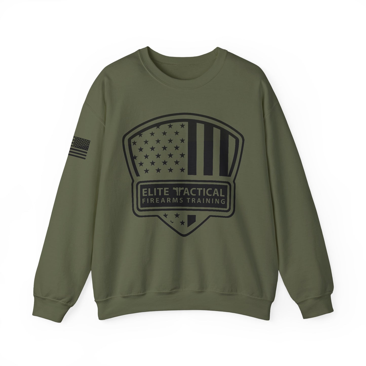 Elite Tactical Sweatshirt - American Flag Shield Design