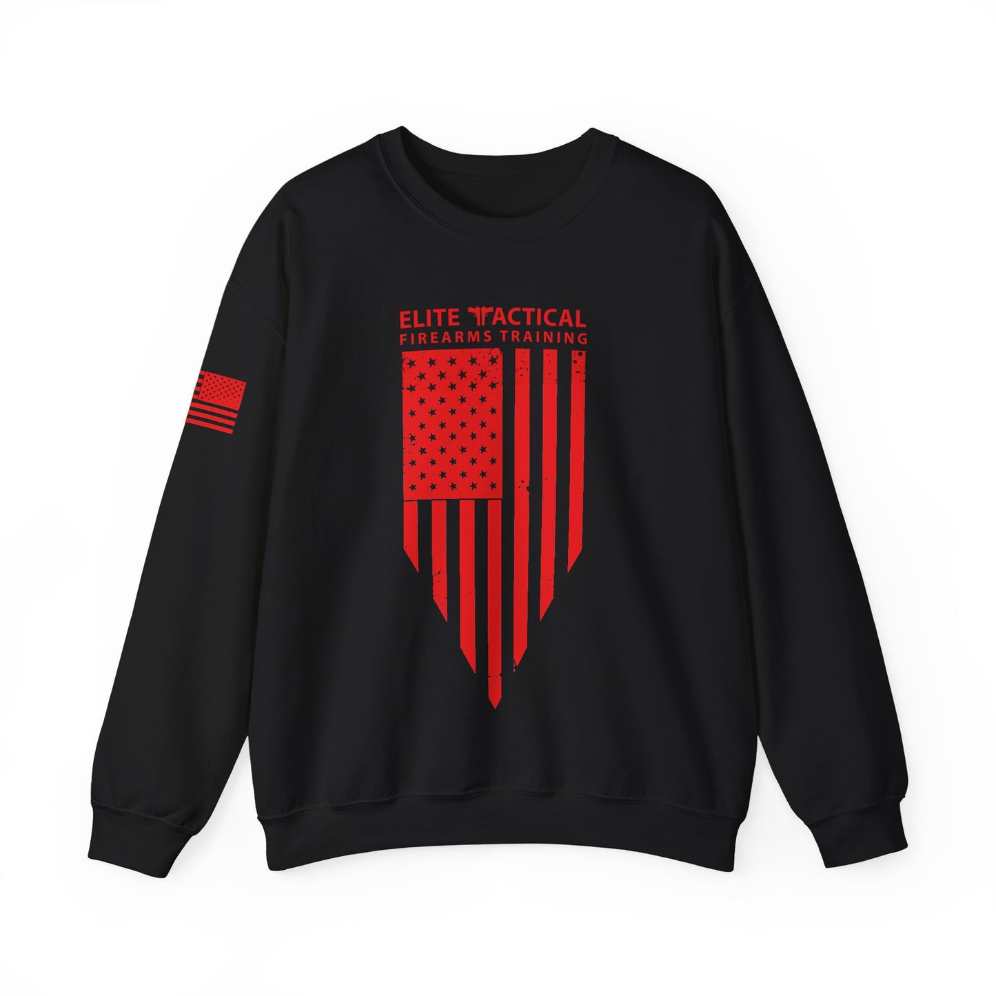 Elite Tactical Sweatshirt - Weathered Flag Shield