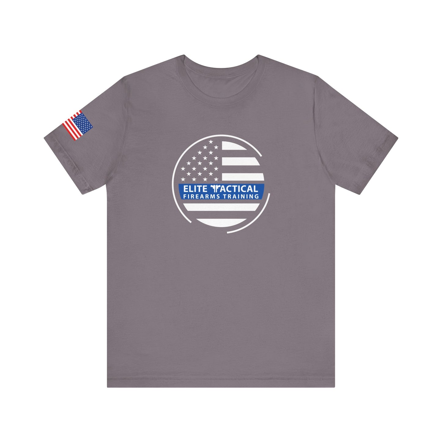 Elite Tactical T-Shirt – Thin Blue Line Flag Emblem