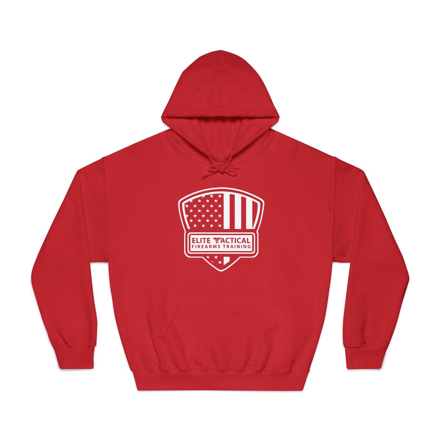 Elite Tactical Hoodie – American Flag Shield Design