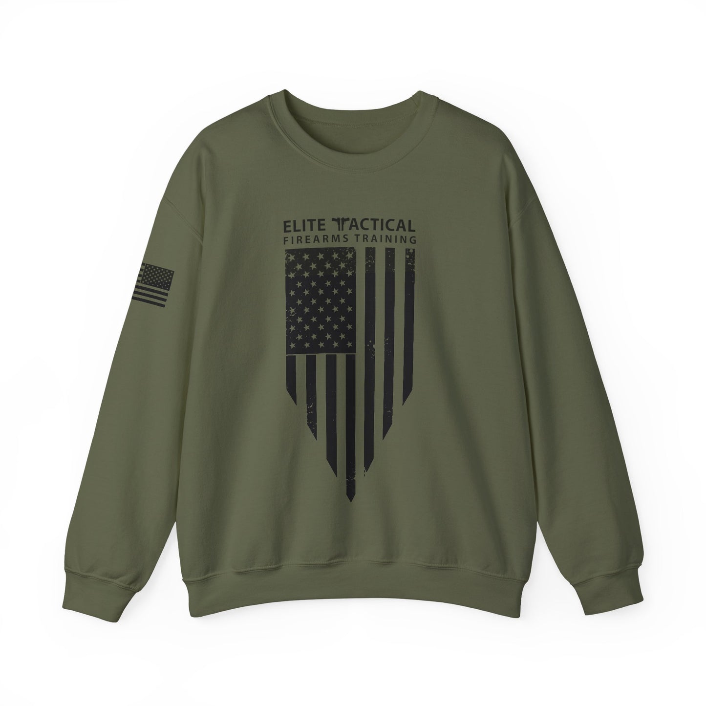 Elite Tactical Sweatshirt - Weathered Flag Shield