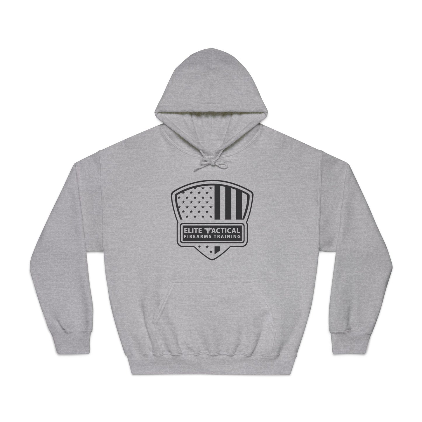 Elite Tactical Hoodie – American Flag Shield Design