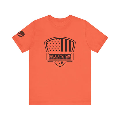 Elite Tactical T-Shirt – American Flag Shield Design