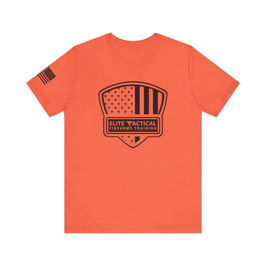 Elite Tactical T-Shirt – American Flag Shield Design