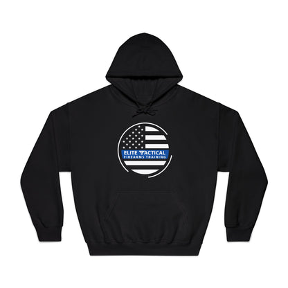 Elite Tactical Hoodie – Thin Blue Line Flag Emblem