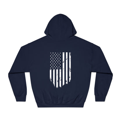 Elite Tactical Hoodie – Patriotic Distressed Flag