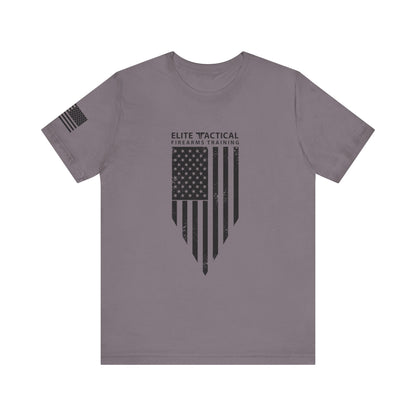 Elite Tactical T-Shirt – Weathered Flag Shield