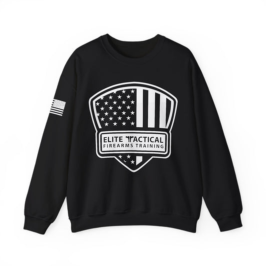 Elite Tactical Sweatshirt - American Flag Shield Design