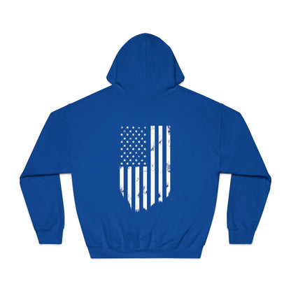 Elite Tactical Hoodie – Patriotic Distressed Flag