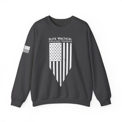 Elite Tactical Sweatshirt - Weathered Flag Shield