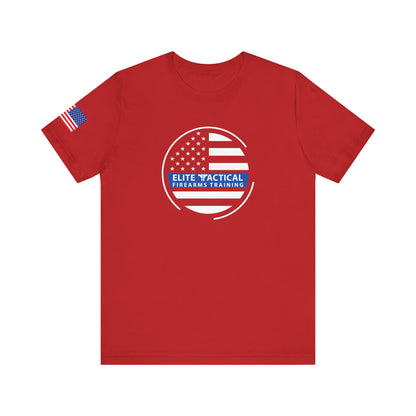 Elite Tactical T-Shirt – Thin Blue Line Flag Emblem