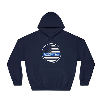 Elite Tactical Hoodie – Thin Blue Line Flag Emblem