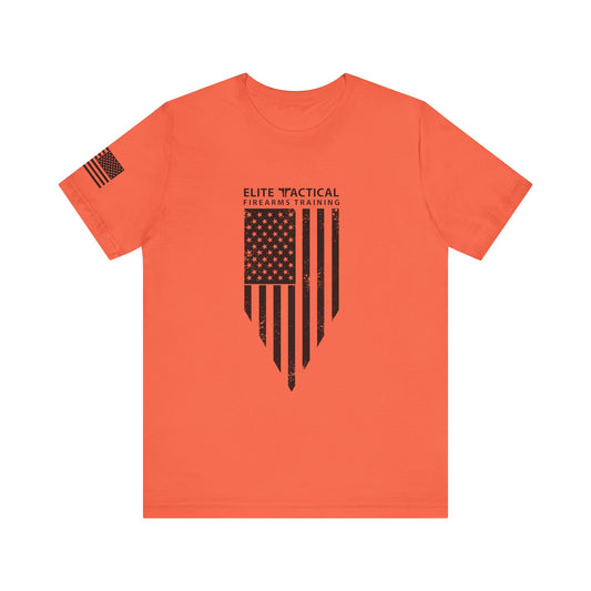 Elite Tactical T-Shirt – Weathered Flag Shield