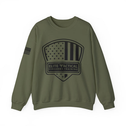 Elite Tactical Sweatshirt - American Flag Shield Design