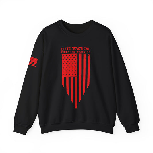 Elite Tactical Sweatshirt - Weathered Flag Shield