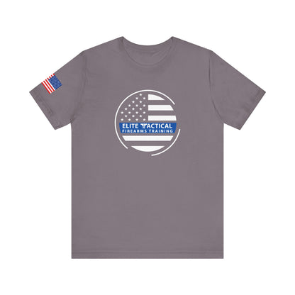 Elite Tactical T-Shirt – Thin Blue Line Flag Emblem