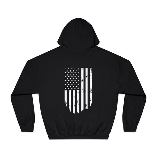 Elite Tactical Hoodie – Patriotic Distressed Flag