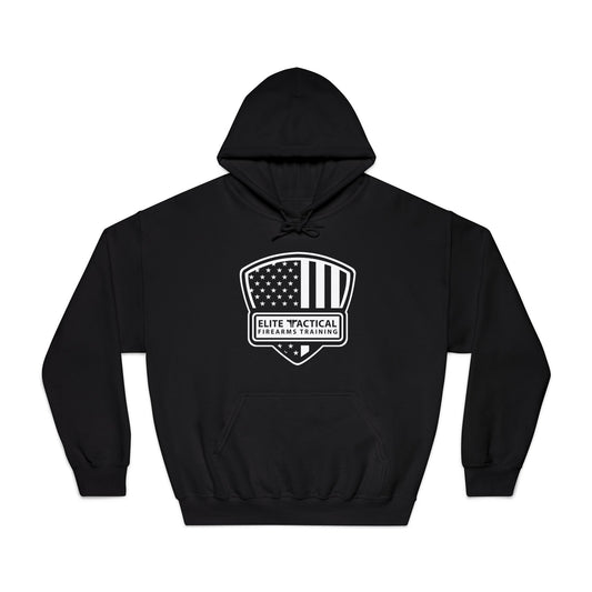 Elite Tactical Hoodie – American Flag Shield Design
