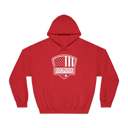 Elite Tactical Hoodie – American Flag Shield Design