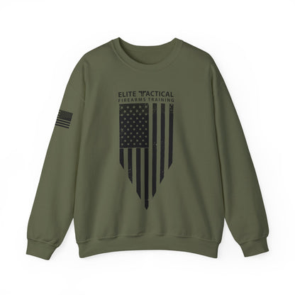 Elite Tactical Sweatshirt - Weathered Flag Shield