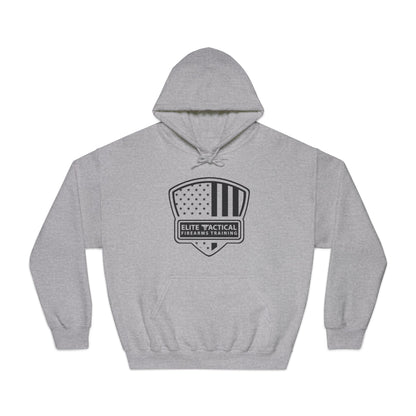 Elite Tactical Hoodie – American Flag Shield Design